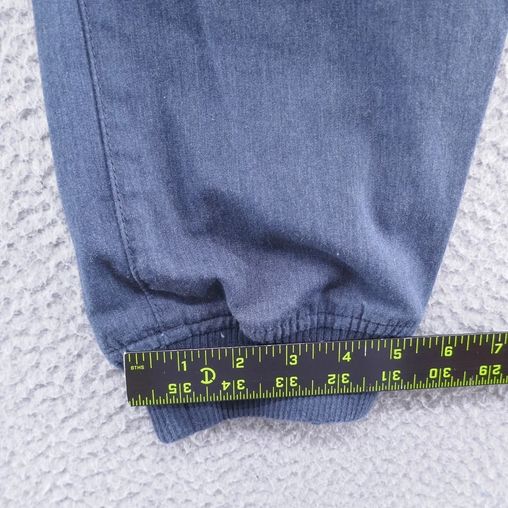 J Crew Mens Blue Cotton Blend Jogger Pants Ribbed Cuffs Size 33 Casual